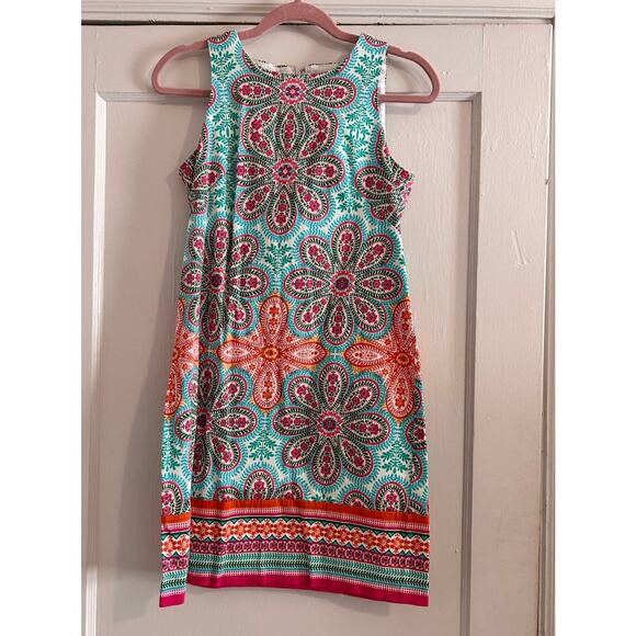 London Style Paisley Shift Dress - Size 4 - Picture 1 of 14